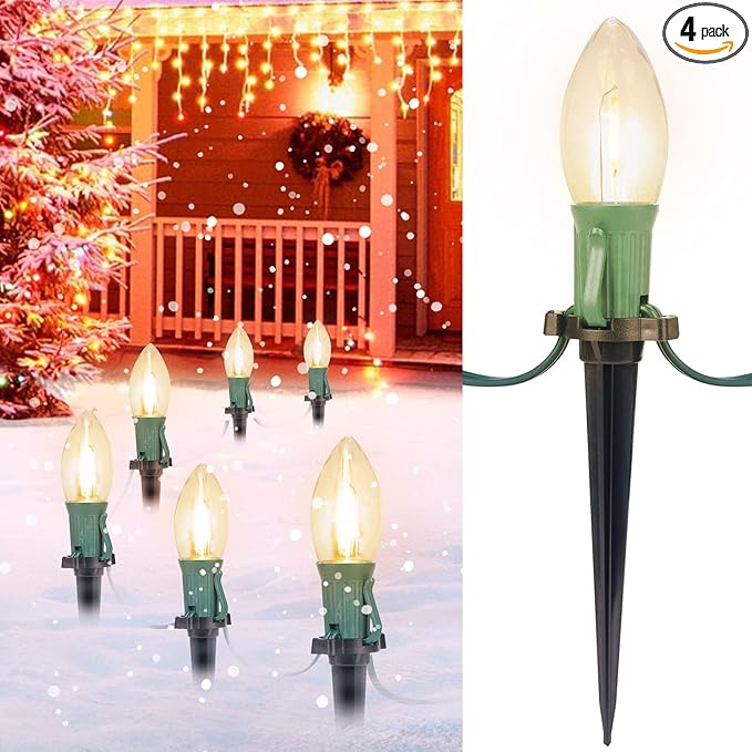 Christmas Fairy Lights 4-Pack, 103ft 80 LED Battery Twinkle Lights