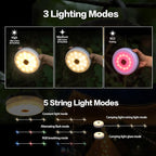 8ft String Lights for Patio, Waterproof LED
