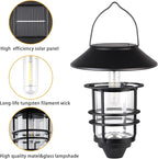 2-Pack Hanging Solar Lanterns, Waterproof LED Patio Lights