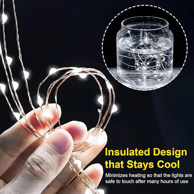 16ft Christmas LED String Lights, Waterproof Timer Lights
