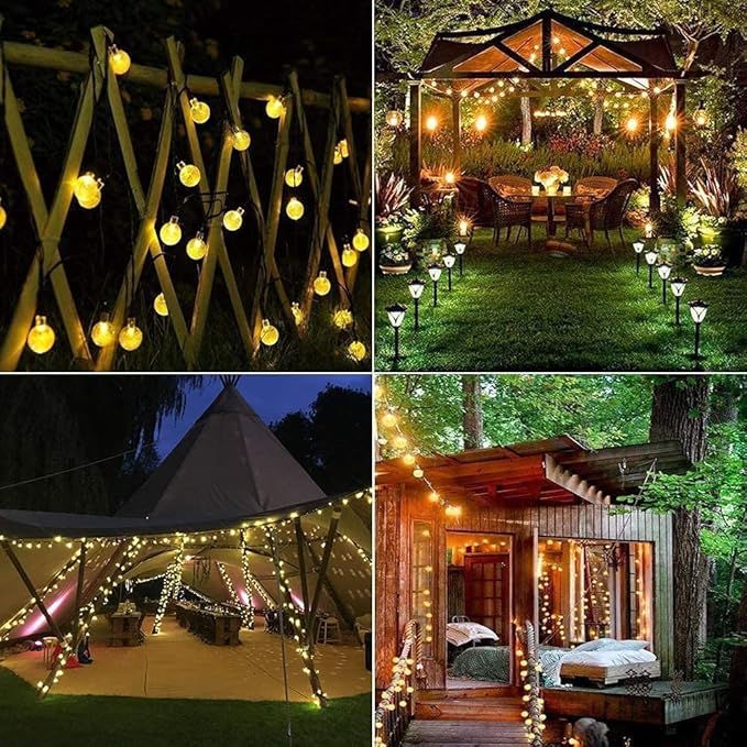 2-Pack 16ft Christmas LED String Lights, Waterproof Timer Lights