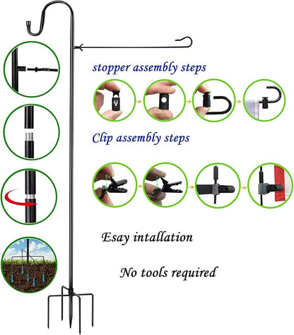 Solar Flagpole Lamp, Auto On/Off