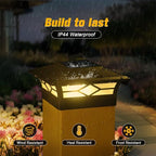 12-Pack Solar Yard Post Lights, Outdoor LED Caps