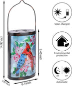 Cardinal Solar Hanging Lanterns, Classic Outdoor Decor