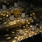 Black Solar Pathway Lights 6-Pack, Yard LED
