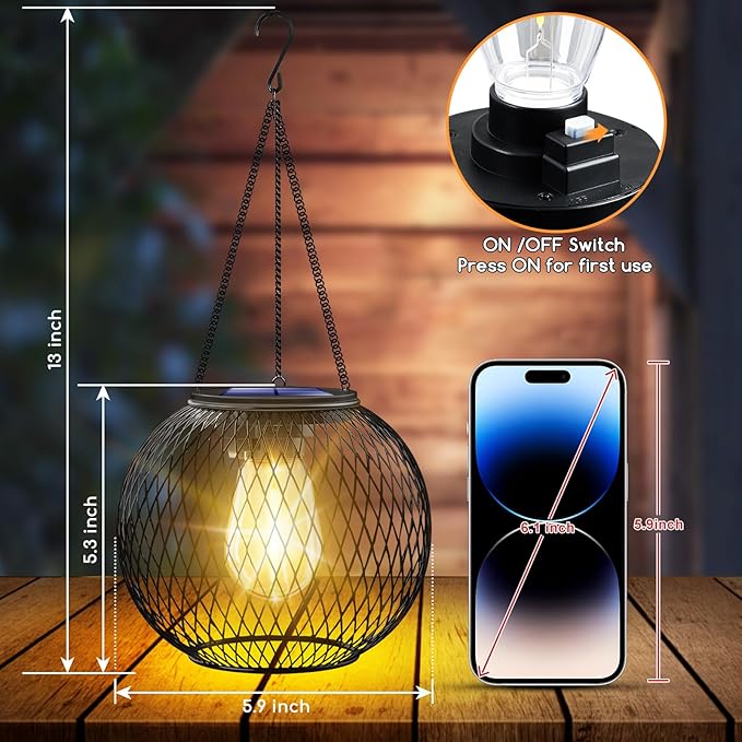 Backyard Solar Lantern Set 2-Pack, Classic Backyard Lighting