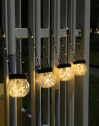 Solar Globe Lanterns, Outdoor Hanging LED Decor