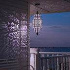 18" Moroccan Solar Pendant Light, Outdoor
