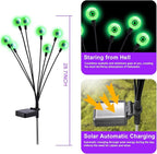 Green Solar Pathway Lights 4-Pack, Yard LED