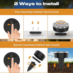24-Pack Cold White In-Ground Solar Lights, Flat LED Driveway
