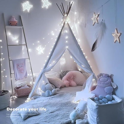 4-Pack Christmas String Lights, 1ft 50 LED Waterproof Twinkle Lights