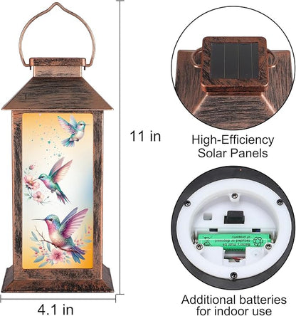 Solar Hanging Lanterns, Bronze, 3 LED, Waterproof, Perfect for Garden Decor, Outdoor Gatherings, and Gifting