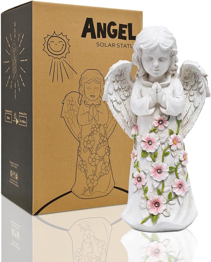 Solar Garden Statue Light, Yard Decor