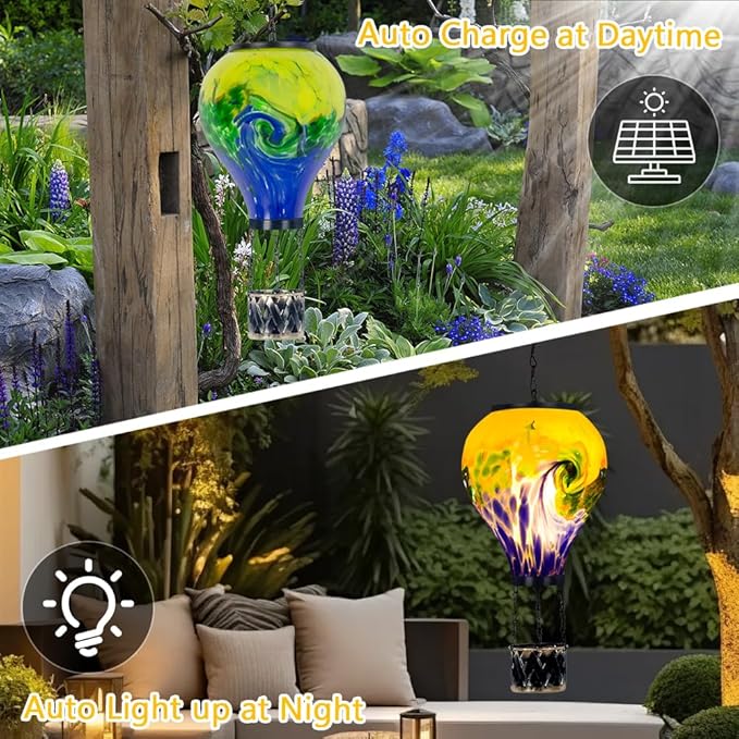 Courtyard Solar Lanterns, Waterproof LED Yard Lights