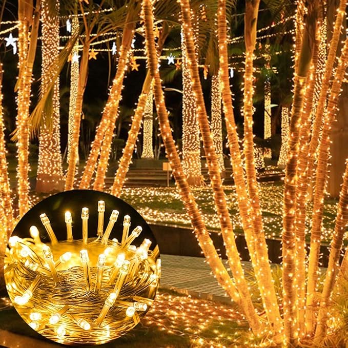 5ft Christmas LED String Lights, Waterproof Timer Lights
