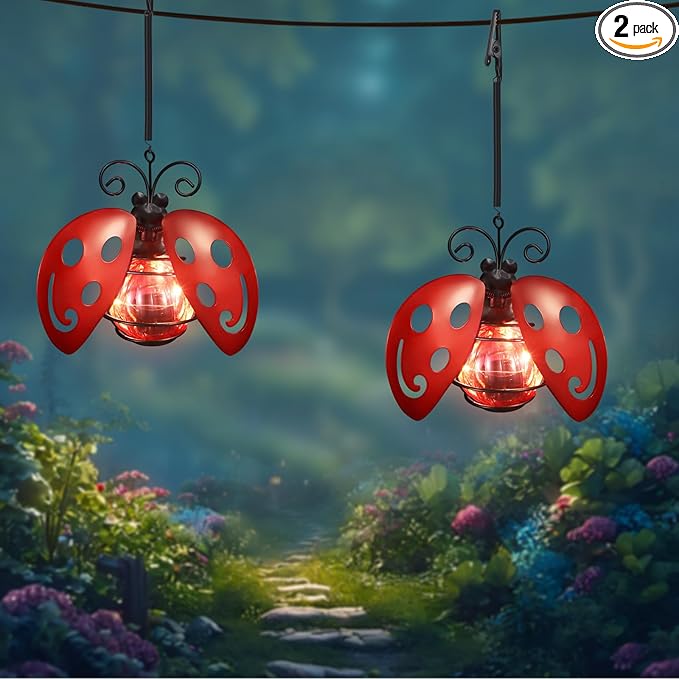 Moroccan Solar Pendant Light 2-Pack, Outdoor