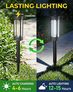 White Solar Pathway Lights 6-Pack, Yard LED