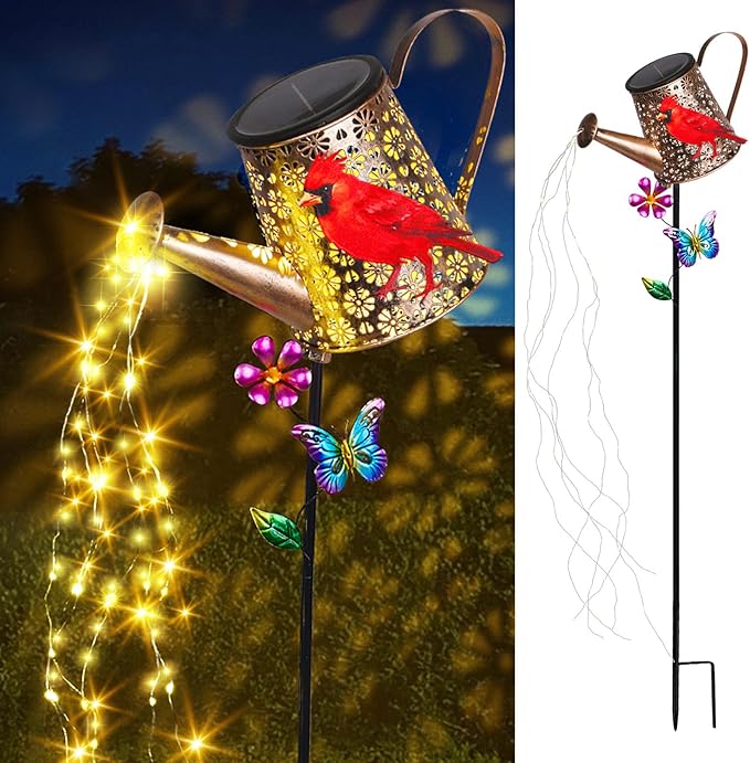 Red Solar Path Lights, Outdoor Yard LED