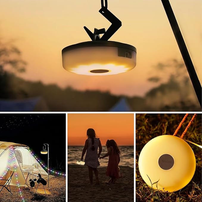 Camping Lights String Christmas: Outdoor String Light with 5 Lighting Modes - Quick 30s Recovery Durable and Waterproof - USB Charging - Portable Camping Lights for Yard/Hiking (32.8ft)
