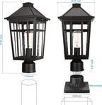Solar Post Cap Lights, Black Waterproof