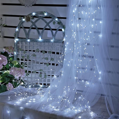 4-Pack Christmas String Lights, 1ft 50 LED Waterproof Twinkle Lights