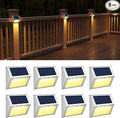 8-Pack Solar Patio Lights, Warm White LED