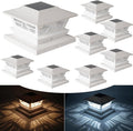 Solar Post Cap Lights 8-Pack, 2-Mode Waterproof LED