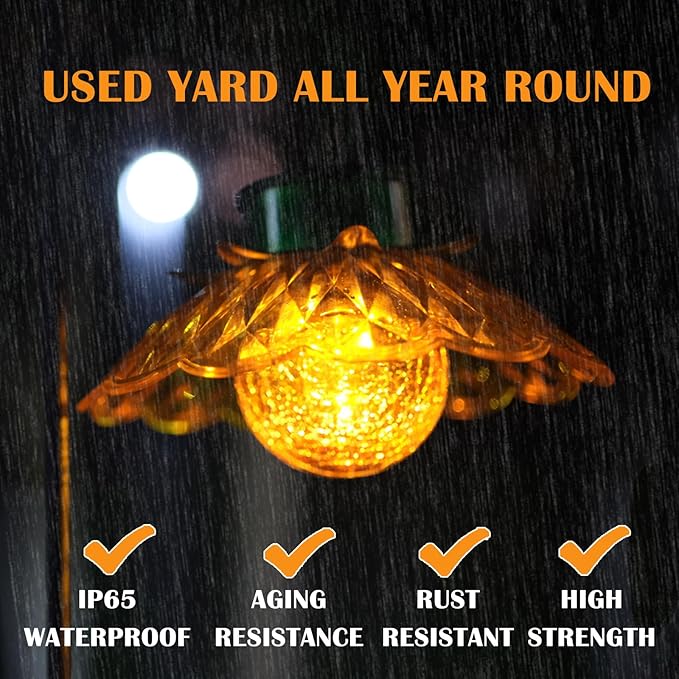Solar Garden Path Lights, Waterproof