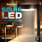 Warm White Solar Pathway Lights 4-Pack, Walkway LED