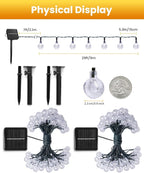 Outdoor String Lights, 72ft Multicolor Waterproof LED