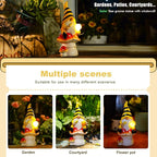 10" Solar Gnome Garden Statue Light, Outdoor Decor