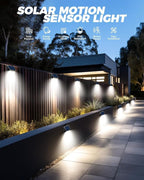 4-Pack Cold White Patio Solar Lights, Motion Sensor Waterproof LED