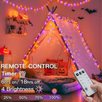 Halloween Fairy Lights, 33ft 100 LED Battery Twinkle Lights
