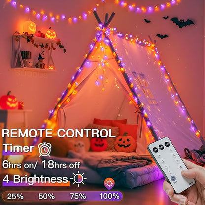 Halloween Fairy Lights, 33ft 100 LED Battery Twinkle Lights