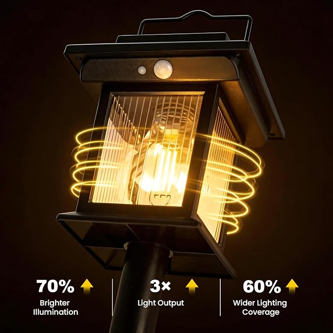 6-Pack Solar Pathway Lights, IP65 Waterproof LED Garden Lights