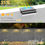 24-Pack Warm White Deck Solar Lights, Waterproof LED