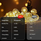Christmas Backyard String Lights, 16ft 30 LED Waterproof