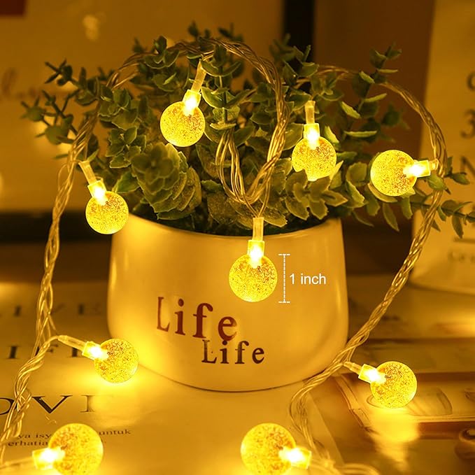 Outdoor String Lights, 33ft Warm White Waterproof LED
