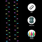 Christmas String Lights, 34ft 100 LED Waterproof Twinkle Lights