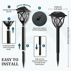6-Pack Cold White Solar Path Lights, Outdoor Yard LED