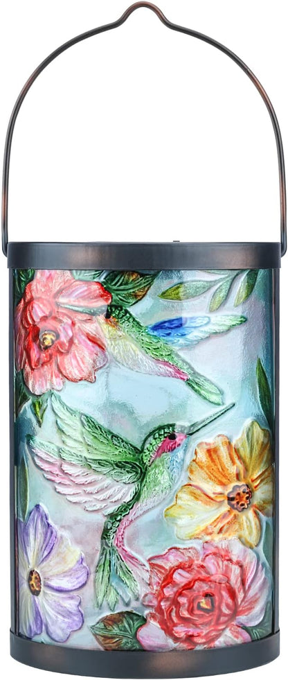 Hanging Solar Lantern Outdoor Waterproof LED Hummingbird Solar Lights Outdoor Decorative Solar Lanterns Tabletop Lamp for Patio Garden Yard Decor