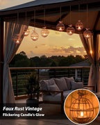 Solar Backyard Lanterns 4-Pack, Yard Hanging LED Decor