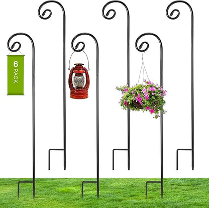 Heavy-Duty Shepherd's Hooks 6-Pack, 48" Garden