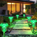 Green Solar Pathway Lights 8-Pack, Walkway LED