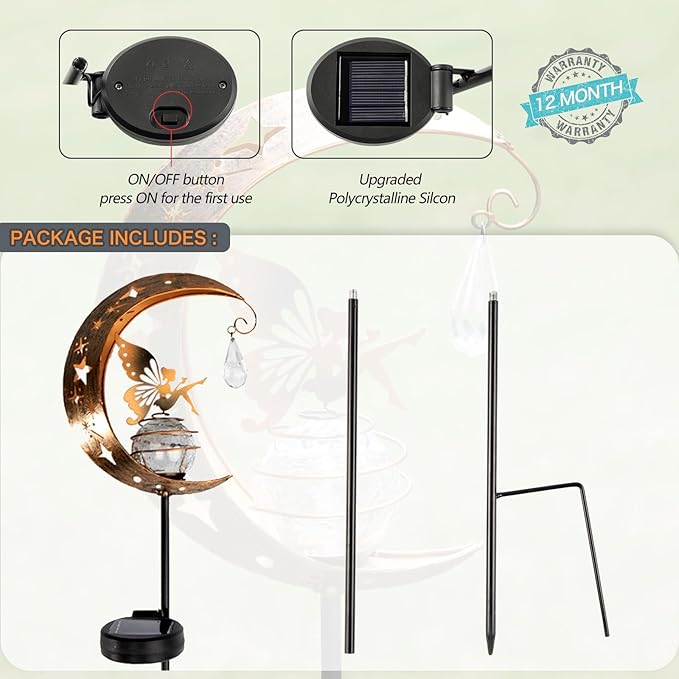 Warm White Solar Path Lights, Outdoor Walkway LED
