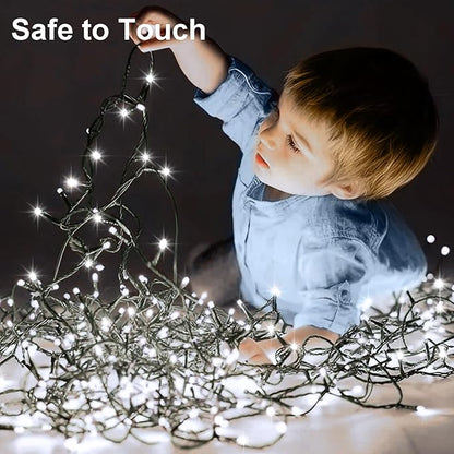 4 Pack String Lights Battery Operated, Each 23ft 70 LED Christmas Lights with Timer 8 Modes Fairy String Lights for Indoor Outdoor Wedding Garland Xmas Tree Decoration (Cool White)