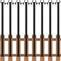 8-Pack 5ft String Light Poles, Heavy-Duty Metal Stands