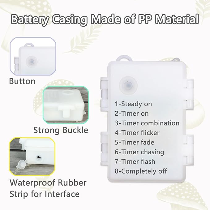 Outdoor String Lights, 10ft Waterproof LED