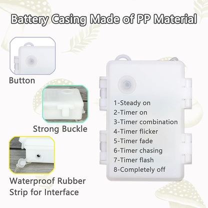 Outdoor String Lights, 10ft Waterproof LED
