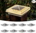 Warm White Solar Fence Post Caps 8-Pack, Deck LED